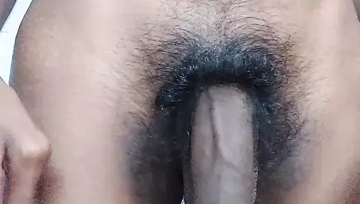 Shaving a hairy itching Cock and balls within minutes