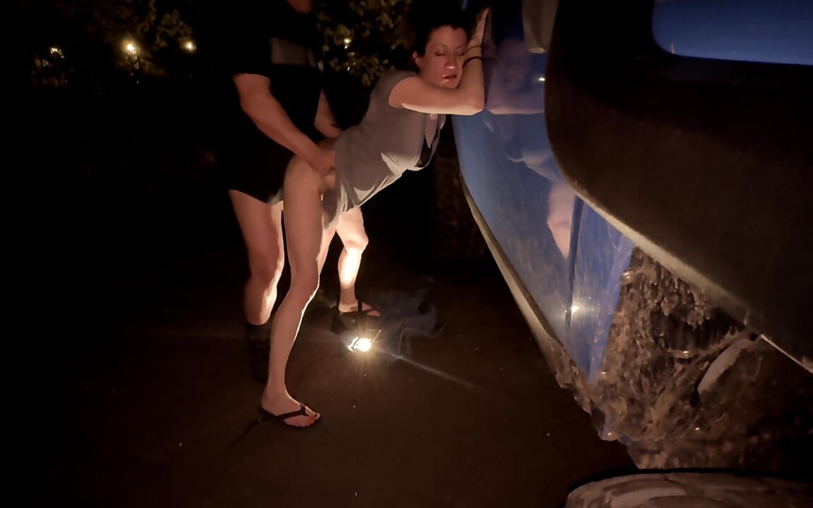 Roadside Quickie public deepthroat whore wife