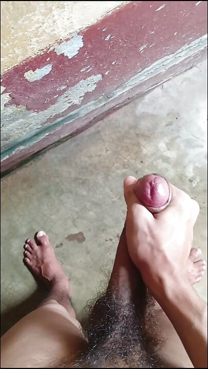 Young skinny man solo masterbate