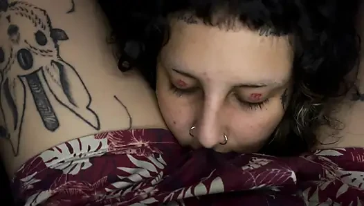 I give my stepbrother a delicious blowjob until he cums in my mouth