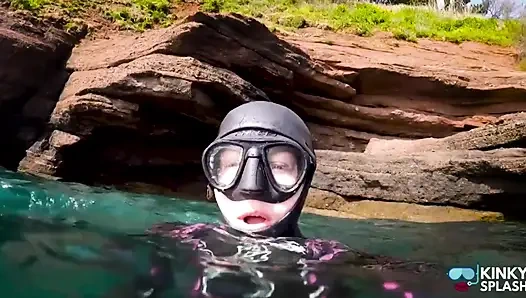 Дайвинг в моем блестящем двухдельном гидрокостюме