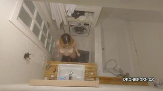 Kamila in the bathroom - Spy cam