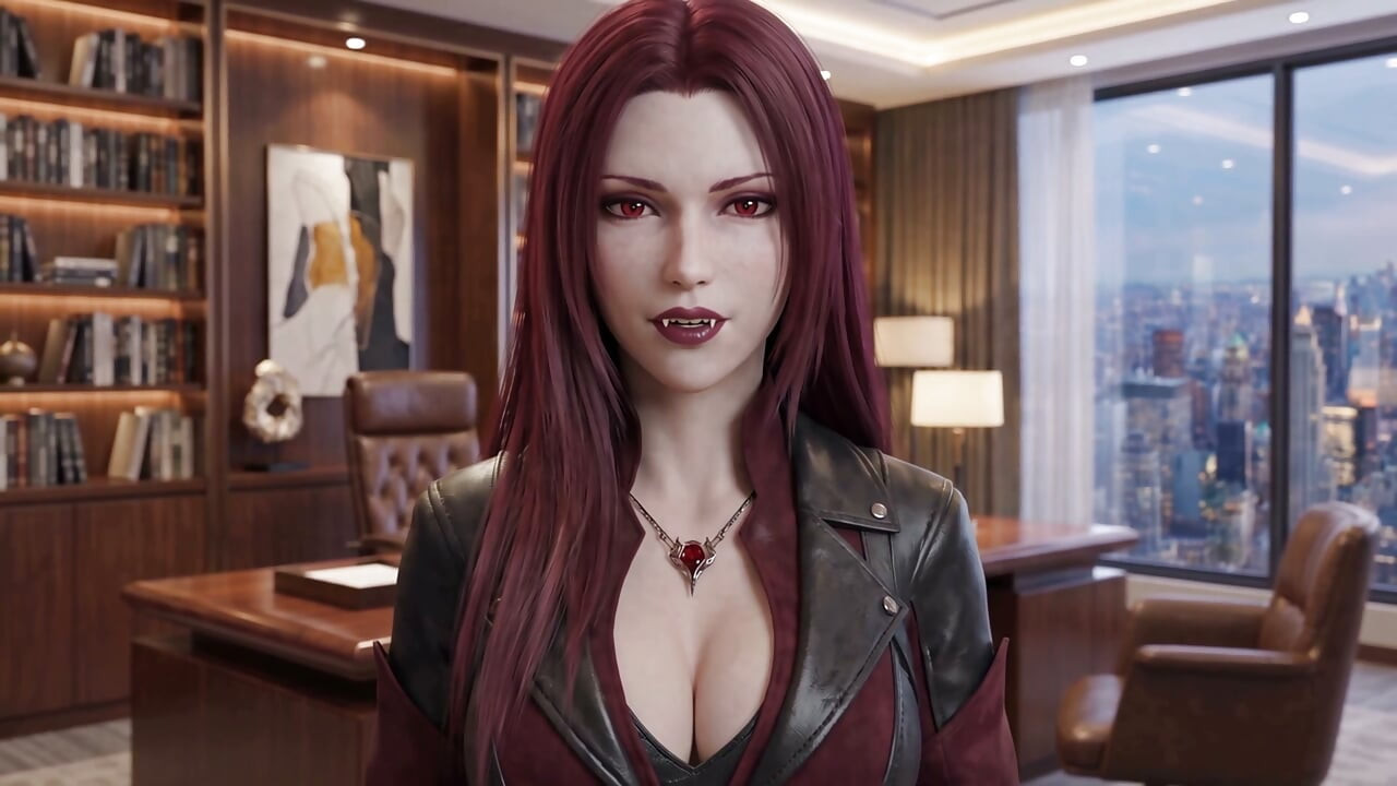 Vampire CEO Vesper Wants You After Hours - 3D Anime Office Fantasy