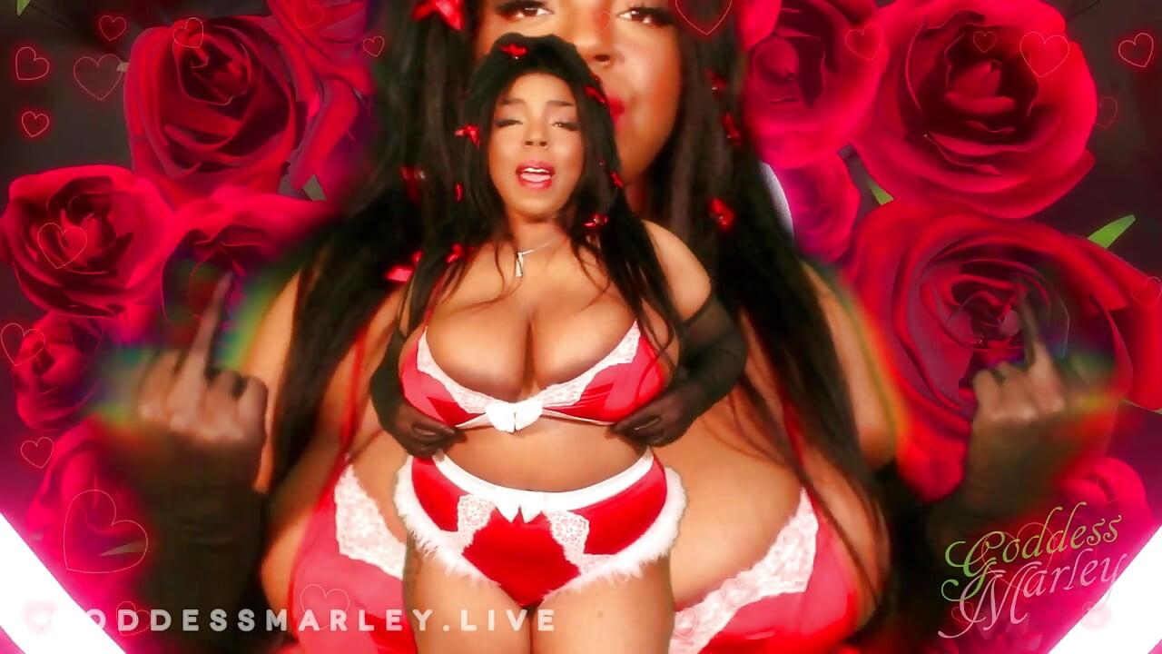 Déballe ton cadeau de La Saint-Valentin très tardive, loser - porno loser, femdom d’ébène, doigt du milieu