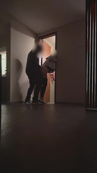 Real Coworkers. Empty Office. Holiday Quickie by the Kitchen Door. | Clip 1