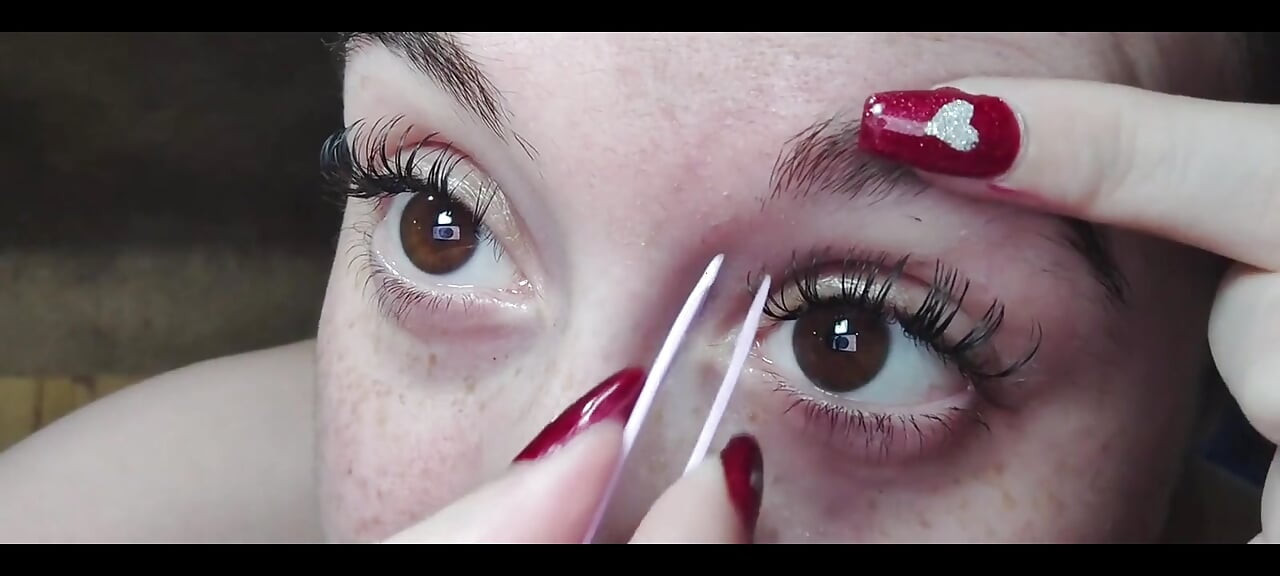 Tweezing My Eyebrows Close up