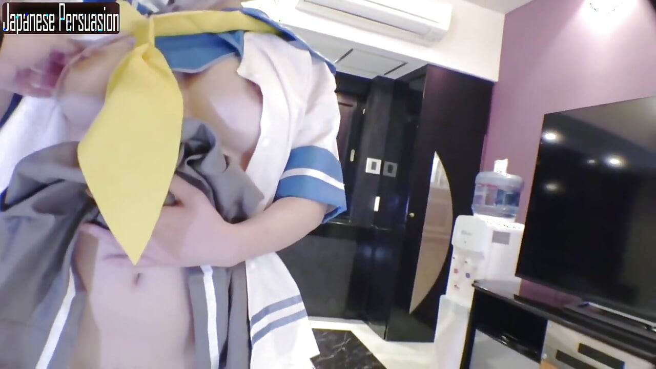 Perfeição da cintura g-cup em Hamakaze Cosplay, private fantasy capturado em uma sessão secreta brincalhona angle1