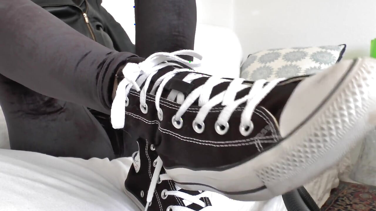 Vacuum Dusty Sneakers and Then Cum on Them! POV, JOI, Lady Victoria Valente