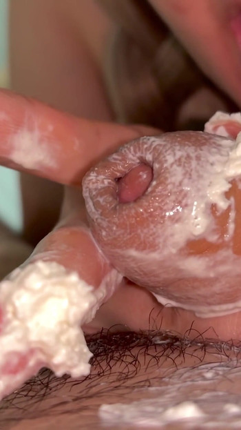 Epic moment from "tiny creamy cock made a cum cocktail for blonde which she swallowed"