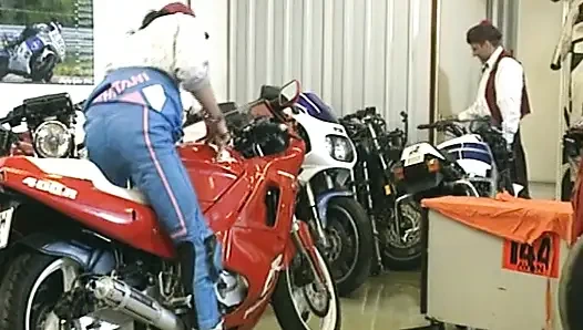 Motogp German girl gets assfucked in the salon