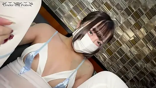 Pure White Lingerie Angel - Idol-faced Beauty Overwhelmed by Sensitivity, Chain Climaxes, Ending in Heavy Creampie