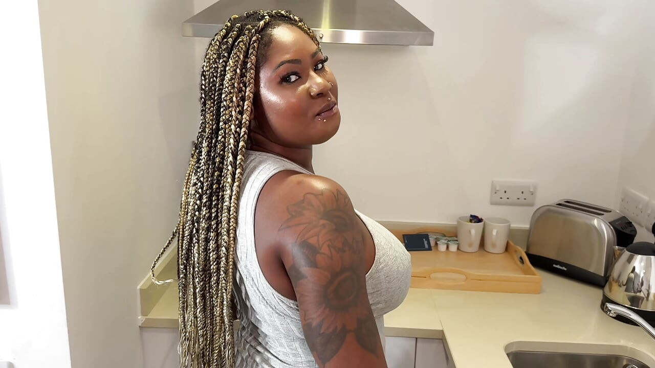 POV Ebony Kitchen Fuck Ebony Xeinna Rose MrRizzPOV - Black on Black Sex