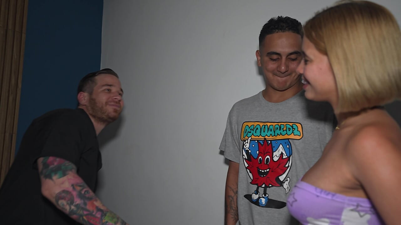 Petite colombian destroyed by two big dicks! DP