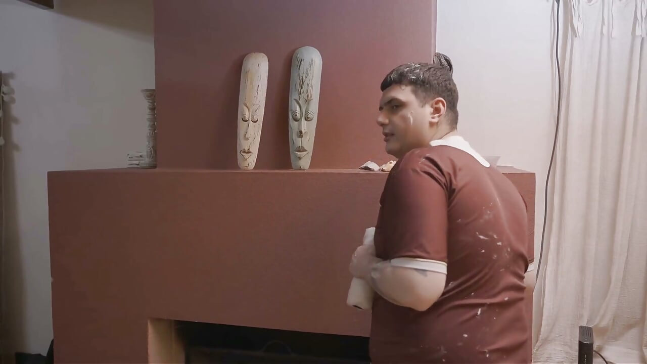 He Must Have a Huge Dick! the Painter Watches Chavita Getting Fucked by Her Sugar Stepdaddy