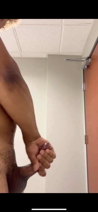 Solo bathroom fun (HUGE CUMSHOT)