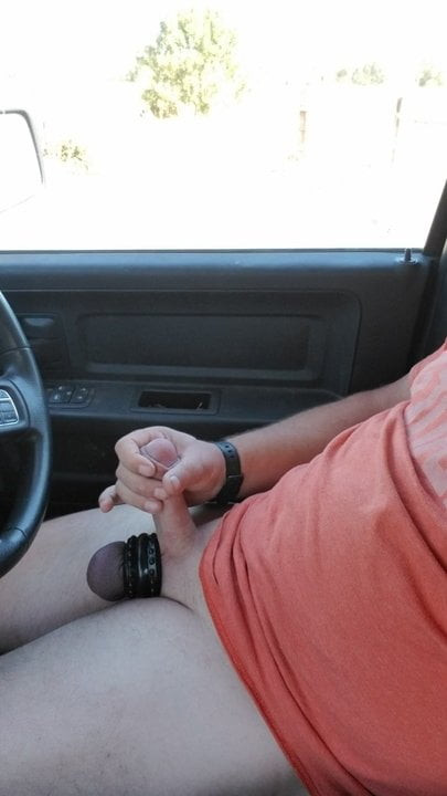 Ball stretching and jerking off