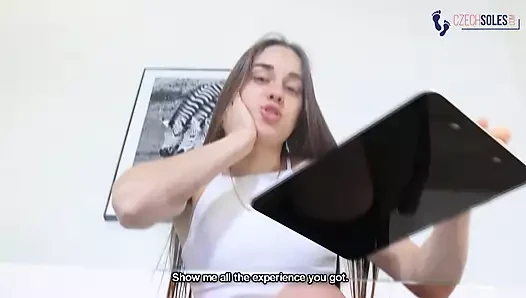 Footfetish job interview