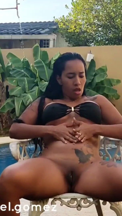 Leyne Rodriguez. Busty Latina gets fucked in the pool! | Clip 1