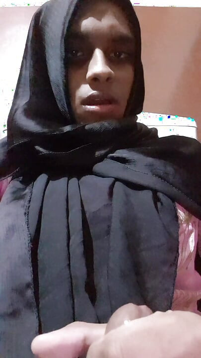 Asian sissy hijabi masterbation  fingering and spitt fetish