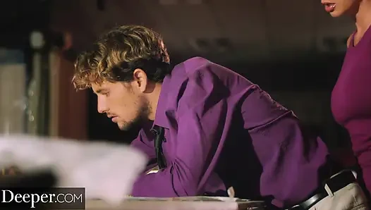 Deeper - Abigail Mac fucks her young employee in the bathroom