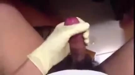 LOVE MY GLOVED JERKING OFF