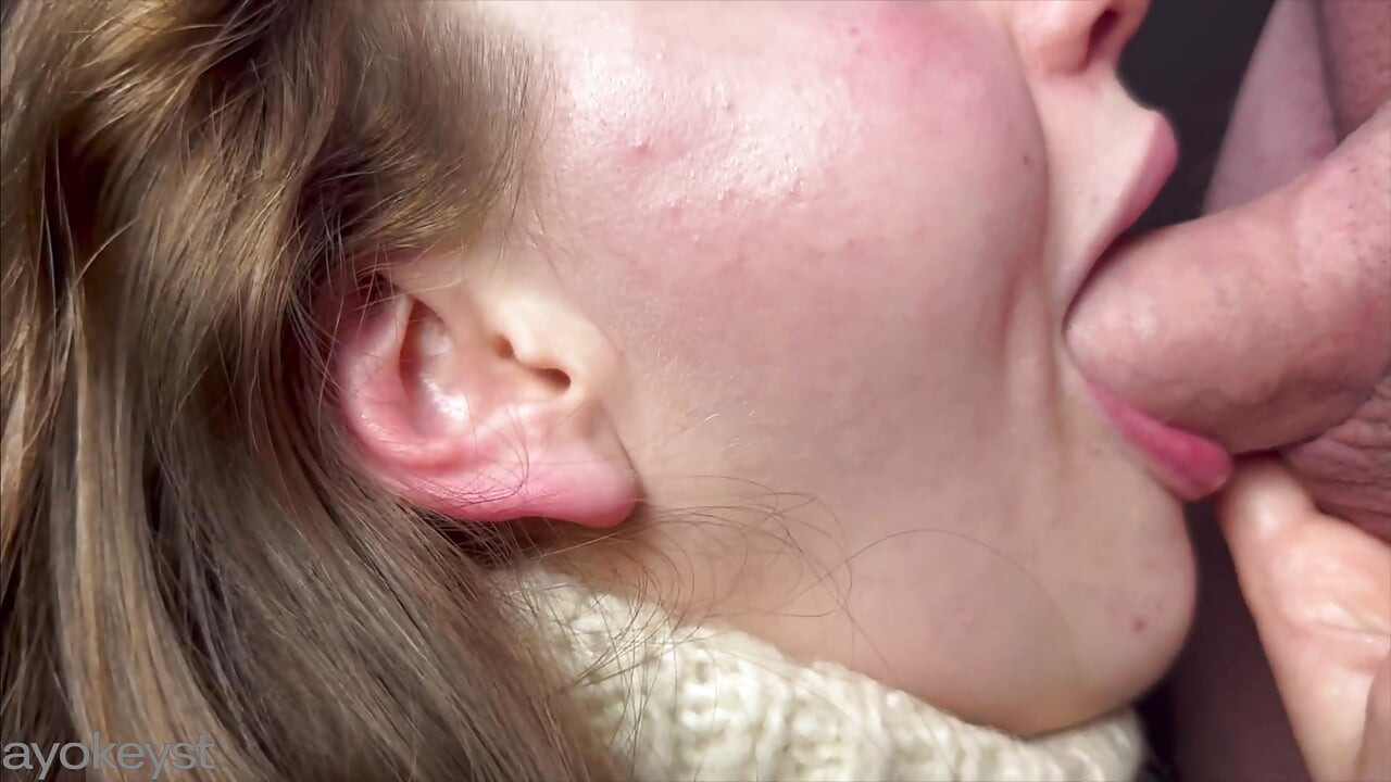 Romantic homemade blowjob in a soft sweater