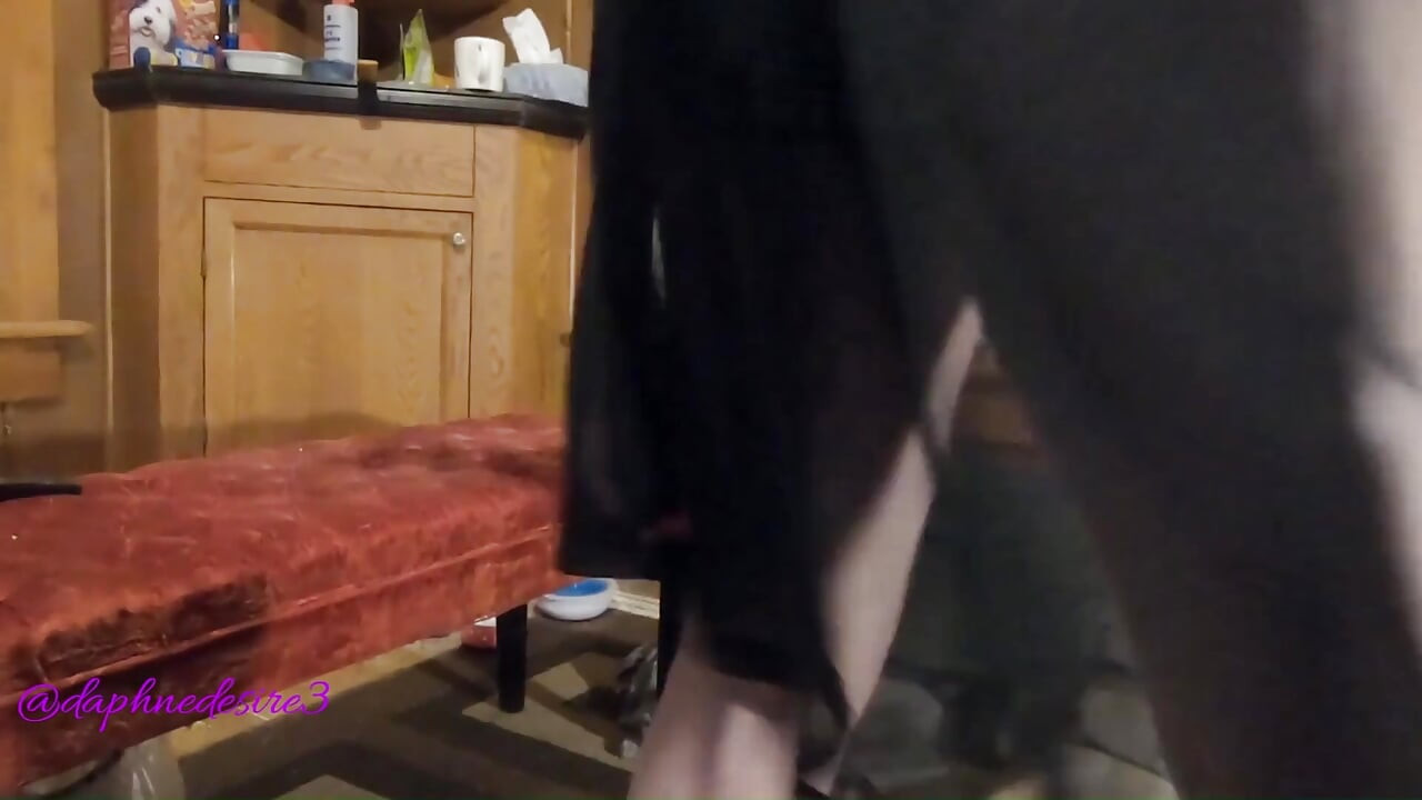Daphne Dressing Room Panty Tease Black Minidress