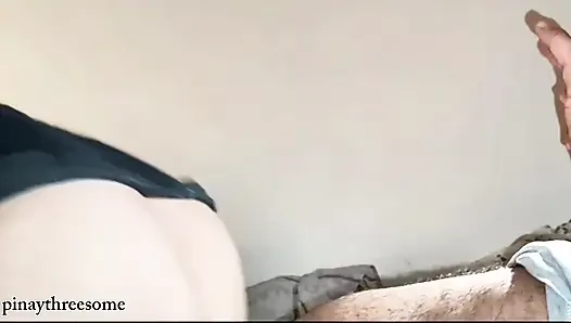 Asian cheating wife Husband filming the wife how damn she good in the blowjob and riding