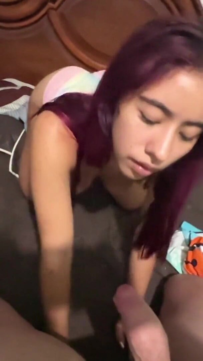 Key moment from "My stepsister catches me masturbating and helps me with her mouth"