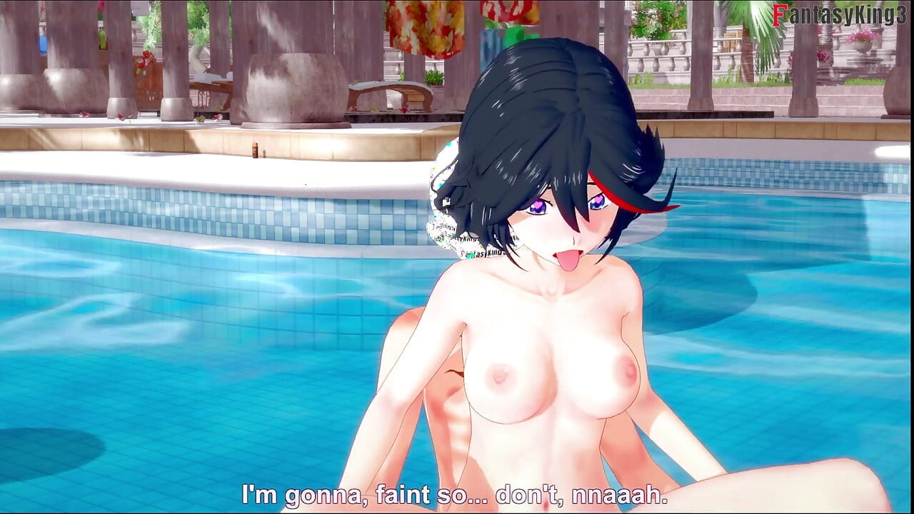 Ryuko Matoi ahegao sexo na piscina - Killlakill