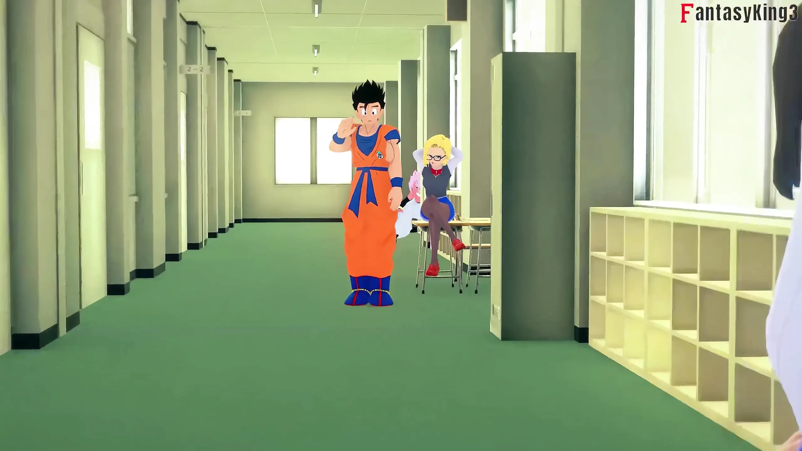 Android 18 喜欢 Videl 观看她操戈汉 - 龙球 Zex 系列
