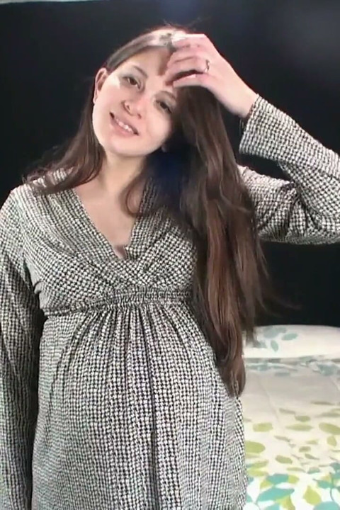 9 miesięcy preggo Chrystal pieprzy i doje