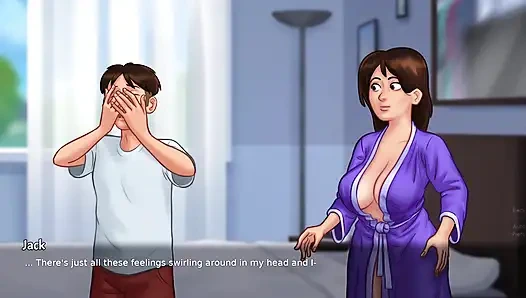 Üvey oğul üvey annesi Debbie'nin külotunu kokluyor ve daha sonra ona yakalandı (yaz mevsimi efsanesi)