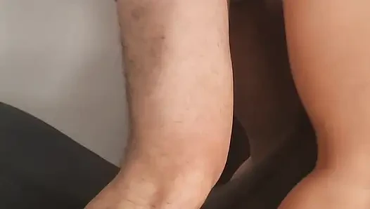 I fuck my sister-in-law and she almost discovers us.  Her vagina is full of squirting milk.