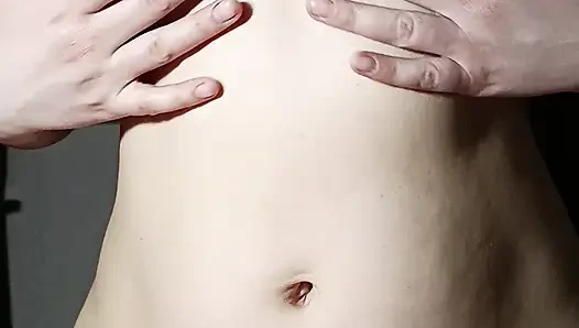 Кримпай в тугой киске после трения о член и траха