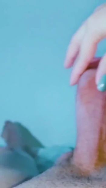 Emotional moment from "18 year old BABE gives a handjob to her college boyfriend"