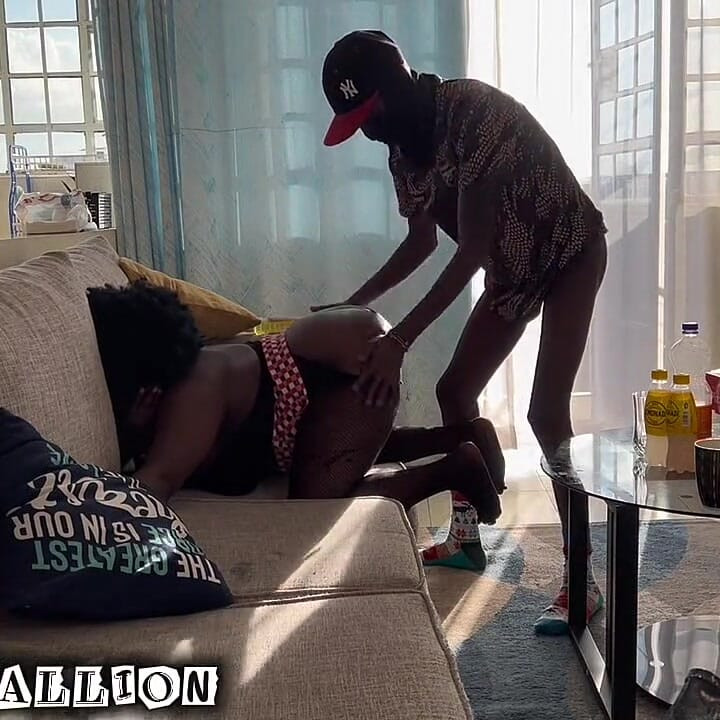 Thick Ass Ebony Gets Fucked Hard Doggystyle and Moans Loudly