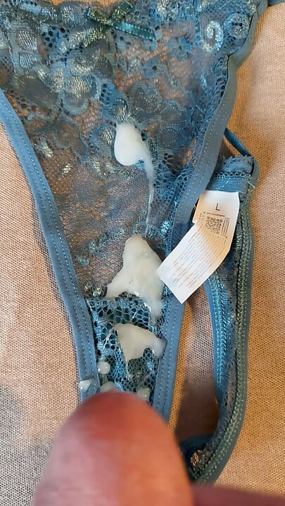 Cum on wife’s panties 60