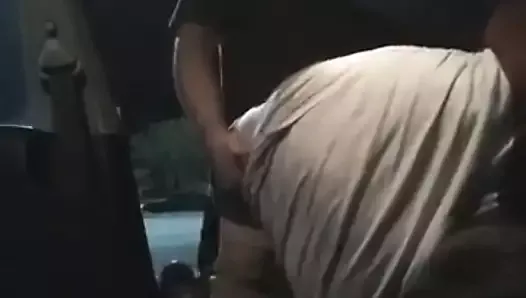 Eager college guy offers ass up in park