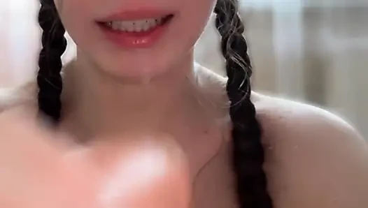 Horny Amateur Girl Rides Dildo and Squirts Hard at Home