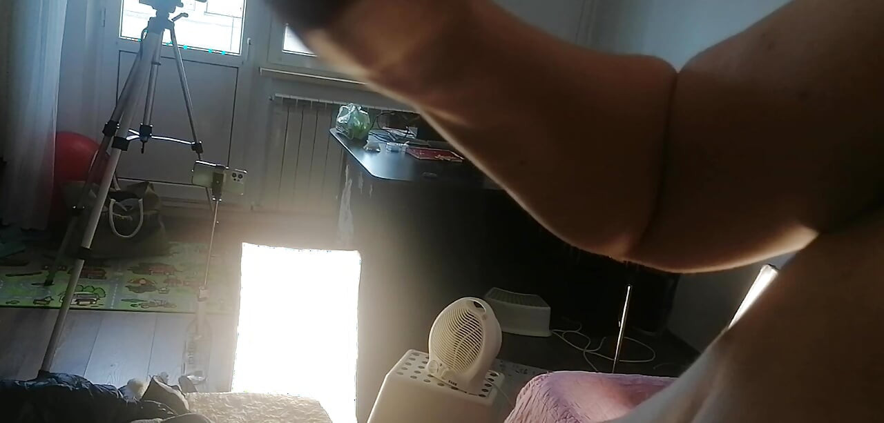 Sexy wife with hairy pussy dances naked. Wife hairy pussy, big tits, big ass. Amateur milf massages herself with a vibrator.