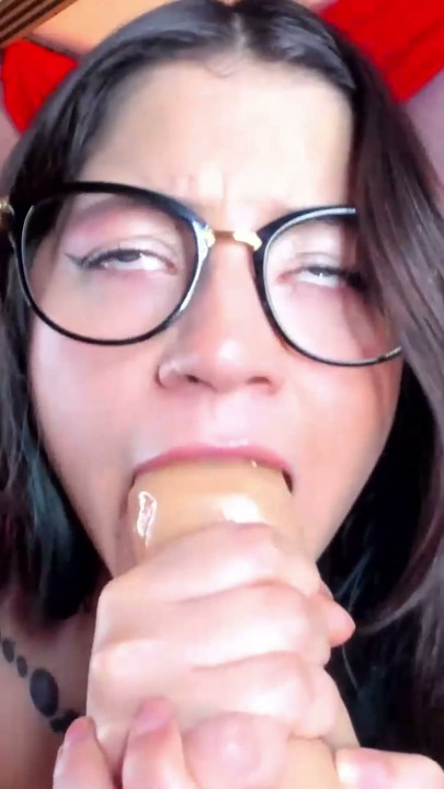 Putting my stepbrother's cock in my juicy mouth