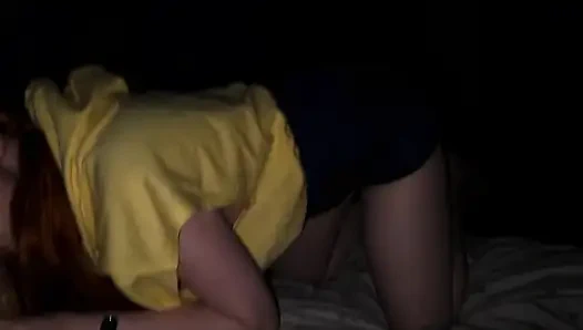 An adult counselor at a pioneer camp sucks a pioneer. MILF