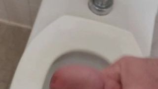 Jerking off in a bathroom stall 2