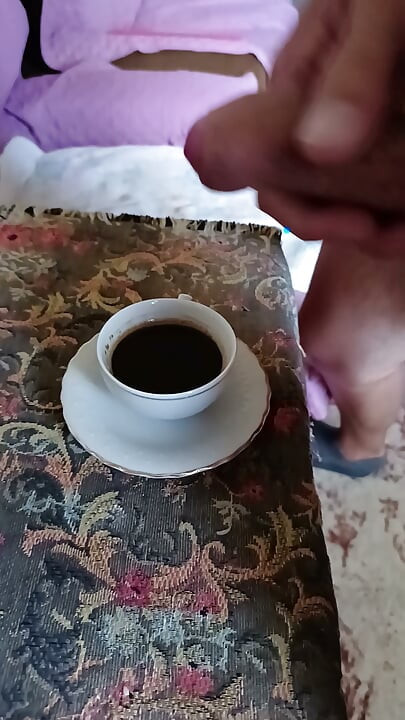 Cum in coffee