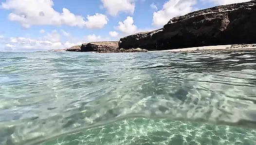 Naked MILF Swimming with Anal Plug Underwater