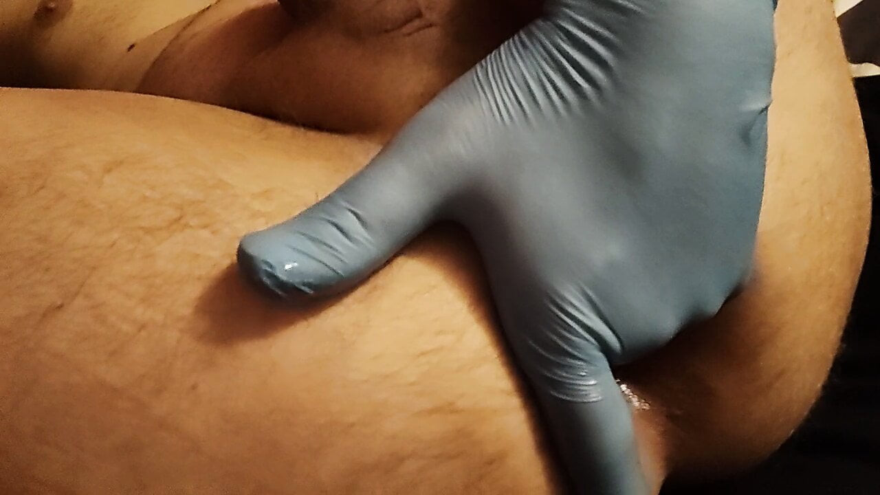 training the ass with the hand, playing with a large hole