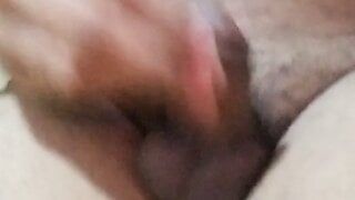 Old Pakistani hairy daddy playing with his dick