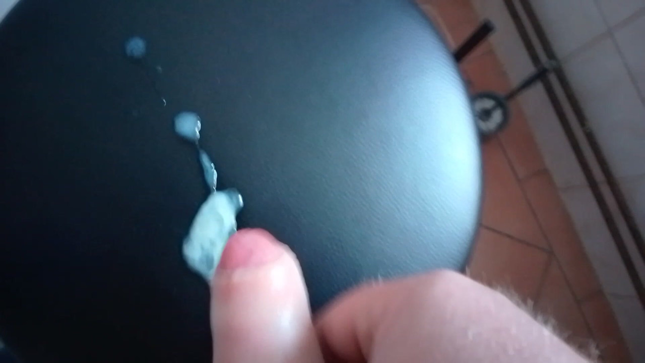 Cumshot in the bathroom