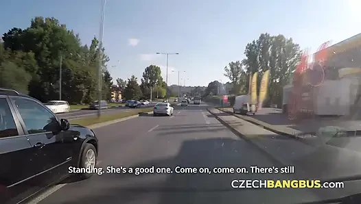 Nasty gangbang with a horny MILF (Czech Bang Bus)